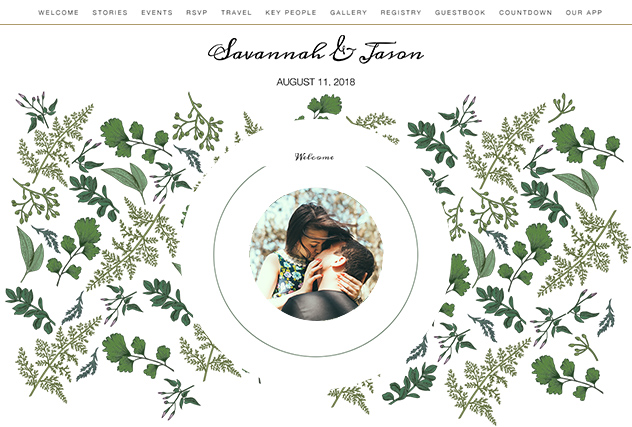 Aimee single page website layout