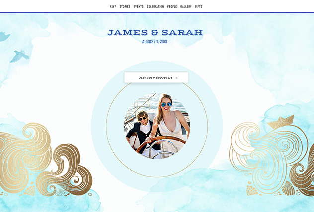 Sail Away single page website layout