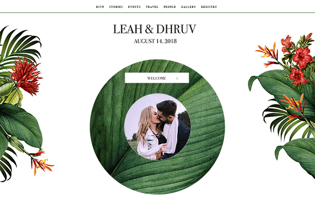 Megan single page website layout