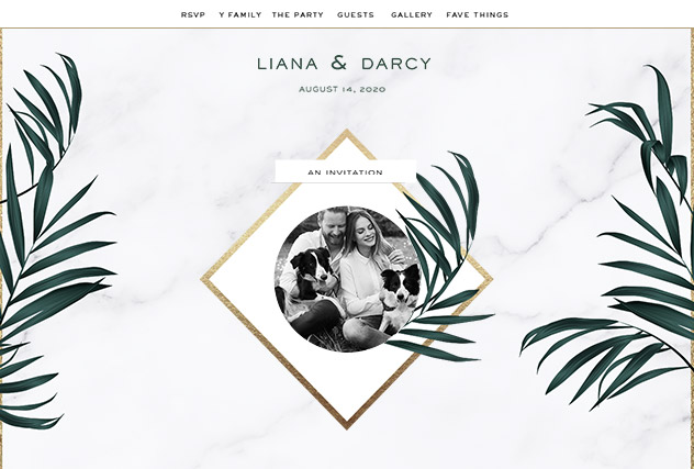 Geometric Fern single page website layout