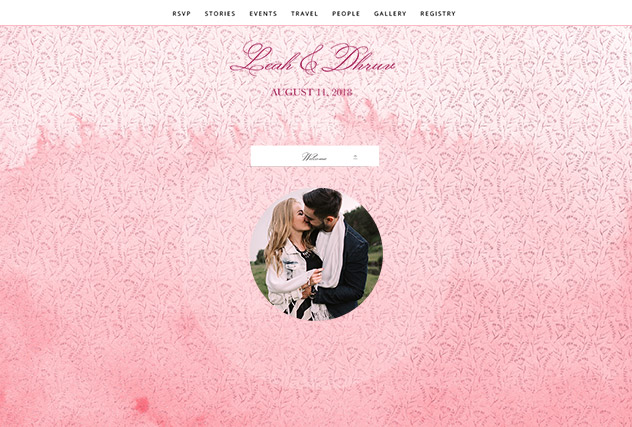 Delicate Filigree single page website layout