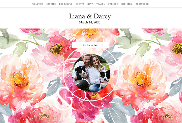 Georgia Romance single page website layout